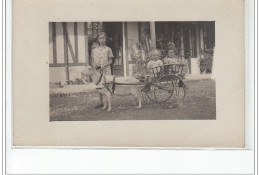 Carte Photo A Localiser : Une Voiture A Chèvre (attelage) - Très Bon état - Zu Identifizieren