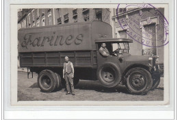 PANTIN : Carte Photo Du Camion De Livraison Des Farines SOULAS  Vers 1930- Très Bon état - Pantin