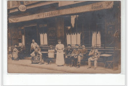 MONTREUIL SOUS BOIS : Carte Photo Du Café-restaurant TEISSIER (22 Bis Rue Dombasle) - Très Bon état - Montreuil