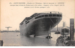 SAINT NAZAIRE - Chantiers De L'Atlantique - Après Le Lancement, Le " LUTETIA " Remorqué - état - Saint Nazaire