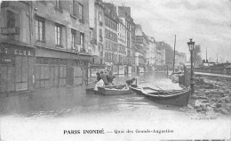 PARIS - Inondé - Quai Des Grands Augustins - état - Inondations De 1910
