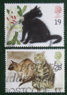 Cat Katze Chat Kat Flower Mi 1544-1545 Yv 1789-1790 1995 Used Gebruikt Oblitere ENGLAND GRANDE-BRETAGNE GB GREAT BRITAIN - Used Stamps