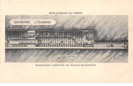 PARIS - Métropolitain De Paris - Souterrain Construit Au Moyen Du Bouclier - Entreprise L. Chagnaud - Très Bon état - Pariser Métro, Bahnhöfe