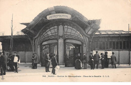 PARIS - Station Du Métropolitain - Place De La Bastille - état - Métro Parisien, Gares