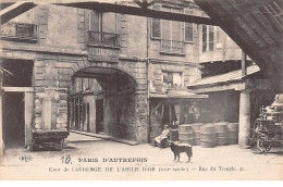 PARIS - Cour De L'Auberge De L'Aigle D'Or - Rue Du Temple - Très Bon état - Cafés, Hotels, Restaurants