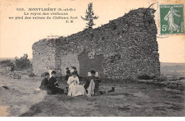 MONTLHERY - Le Repos Des Visiteurs Au Pied Des Ruines Du Château - Très Bon état - Montlhery