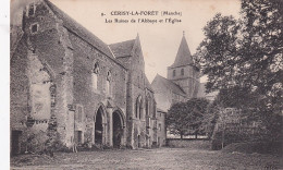 VE Nw-(50) CERISY LA FORET - LES RUINES DE L'ABBAYE ET L'EGLISE  - Other & Unclassified