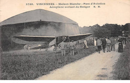 VINCENNES - Maison Blanche - Parc D'Aviation - Aéroplane Sortant Du Hangar - Très Bon état - Vincennes