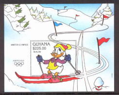 Disney Guyana 1991 Winter Olympics - Slalom MS MNH - Disney