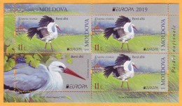 2019 Moldova Moldavie Europa-cept H-Blatt  Fauna, Birds,  Mint - Moldavie