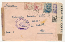 Enveloppe 1942 - Double Censure "Censura Gubernativa De Communicaciones SAN SEBASTIAN" + Examiner 5971 - Lettres & Documents