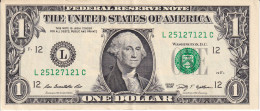 BILLETE DE ESTADOS UNIDOS DE 1 DOLLAR DEL AÑO 2009 LETRA L - SAN FRANCISCO  (BANK NOTE) - Billetes De La Reserva Federal (1928-...)
