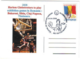COV 995 - 279 BASKETBALL, Harlem Globetrotters, Romania - Cover - Used - 2005 - Storia Postale