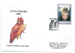 COV 995 - 3114 OWLS, Romania - Cover - Used - 2004 - Storia Postale