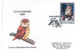 COV 995 - 3116 OWLS, Romania - Cover - Used - 2004 - Cartas & Documentos