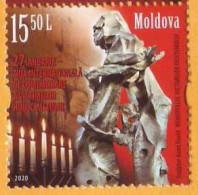 2020 Moldova  75 Germany Russia Poland Auschwitz-Birkenau Holocaust  WW-2  Chisinau Monument 1v Mint - Moldavie