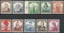 1935 // 588/597 * - Unused Stamps