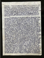 Tract Presse Clandestine Résistance Belge WWII WW2 'Traduction - Extrait De La Kölnische Zeitung' 2 Sheets - Documentos