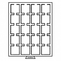 Leuchtturm Rauchfarbene Münzbox 20 Eckige Fächer, 50 X 50 Mm 310511 Neu - Matériel