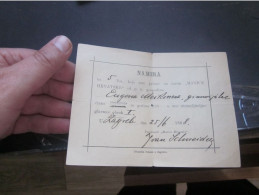 NAMIRA ZAGREB 1888 25 FORINTI NA RACUN MATICE HRVATSKE - Historische Documenten
