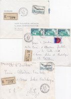 36916# LOT 3 LETTRES FRANCHISE PARTIELLE Obl ALBESTROFF MOSELLE 1967 - 1968 Pour METZ - Lettres & Documents