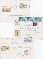 36916# LOT 3 LETTRES FRANCHISE PARTIELLE Obl ALBESTROFF MOSELLE 1967 - 1968 Pour METZ - Cartas & Documentos