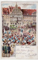 39047106 - Nuernberg, Lithographie Buettnertanz Gelaufen Von 1900 Kleiner Knick Oben Links, Leichter Bug Am Rand Unten, - Nürnberg