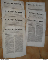 7 Journaux THE DEUTSCHE TRIBUNE, Jaar 1832   ............PHI......... Caisse-40 - Andere & Zonder Classificatie