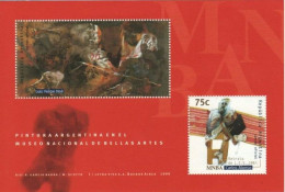Argentina 1999 Art Museums Paintings Souvenir Sheet (2) MNH - Unused Stamps