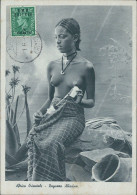 Z799 Cartolina Coloniale Africa Orientale Ragazza Abissina  Woman Donna Lady - Other & Unclassified