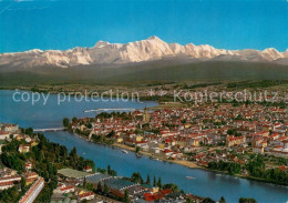 73707770 Konstanz Bodensee Panorama Rhein Stadtzentrum Bodensee Schweizer Alpen  - Konstanz