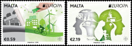 SALE!!! MALTA 2018 EUROPA CEPT Think Green 2 Stamps Set MNH ** - 2016