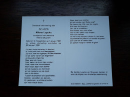 Alfons Luyckx ° Hoogstraten 1924 + Hoogstraten 1990 X Maria Struyven - Obituary Notices