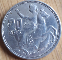 GRIEKENLAND: 20 DRACHMAI  1960 KM 85 UNC ZILVER - Grèce