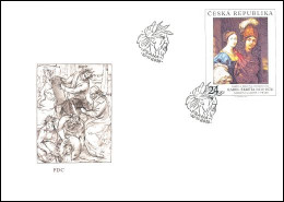 FDC 661 Czech Republic Karel Skreta 2010 Heraldic Lion Paris And Helen Mythology - Other & Unclassified