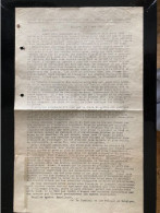 Tract Presse Clandestine Résistance Belge WWII WW2 'Lettre De S.Eminens Le Cardinal Van Roey Au General Von... - Dokumente