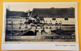 MILITARIA -  ARMEE BELGE - BELGISCH LEGER  - IEPER - YPRES - Ecole D'équitation - Saut En Largeur 7 Mètres - 1903 - Manovre
