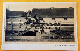 MILITARIA -  ARMEE BELGE - BELGISCH LEGER  - IEPER - YPRES - Ecole D'équitation - Saut En Largeur 7 Mètres - 1903 - Manoeuvres