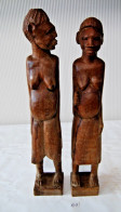 E1 Ancien Couple Buste Africain - Outil Ancien - Ethnique - Tribal H42 - Arte Africano