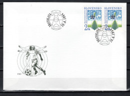 Slovakia 1994 Football Soccer World Cup 2 Stamps On FDC - 1994 – Vereinigte Staaten
