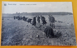 MILITARIA -  ARMEE BELGE - BELGISCH LEGER -  Carabiniers Creusant Une Tranchée - Manoeuvres