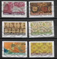 France  2011  Obitéré  Autoadhésif  N° 512 - 513 - 514 - 515 - 520 - 523  -   Tissus   " TRES  DECALES  VERTICALEMENT  " - Used Stamps