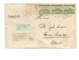 Rare Sucha Srednia Postmark Poland Annexation Of Czechia 1938 Esperanto Cover To Estonia, Prostřední Suchá - Covers & Documents