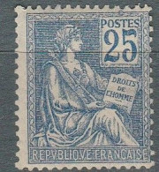 France N° 118 ** Type Manchon T II 25 C Bleu - Nuevos