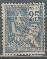 France N° 114 ** Type Manchon T I 25 C Bleu - Ongebruikt