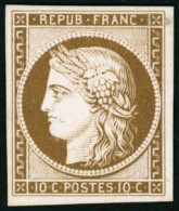 * N°1 10c Bistre-jaune, Papier Carton - TB - 1849-1850 Ceres