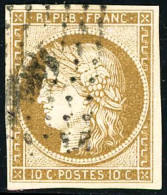 Obl. N°1b 10c Bistre Verdâtre - TB - 1849-1850 Ceres