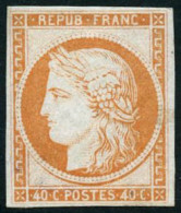 ** N°5g 40c Orange, Réimp - B - 1849-1850 Cérès