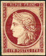 ** N°6F 1F Carmin, Réimp - TB - 1849-1850 Ceres