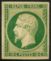 (*) N°9 10c Presidence Essai En Vert Foncé - TB - 1852 Luis-Napoléon